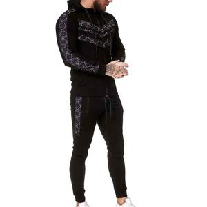 2026 nouveauté hommes coton polaire col rond survêtement ensembles sur mesure Jogging Gym survêtement impression pour l'exercice d'hiver - Product Image 6