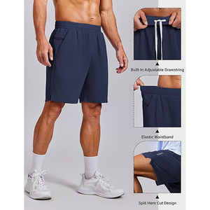Pantalones Cortos Deportivos para Hombre con Paneles Ventilados en el Dobladillo y Entrepierna Reforzada para Mayor Movilidad, Ideales para Correr y Hacer Ejercicio - Product Image 4