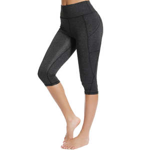 Pantalones de Yoga de Cintura Alta para Mujer, Leggings Capri, Largo Completo, Elásticos en Cuatro Direcciones, Spandex/Nylon, Ropa Deportiva para Gimnasio, Entrenamiento y Yoga - Product Image 4