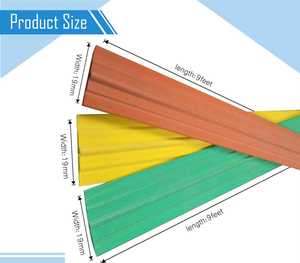 Perfil Decorativo de PVC Taj Patti de 19 mm, Moldura de Plástico para Muebles, Gabinetes, Paneles de Pared, Decoración de Interiores, Material de Construcción - Product Image 1