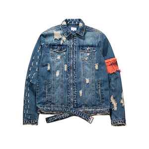 แจ็คเก็ตยีนส์ผู้ชายขายดี คุณภาพเยี่ยม ขายส่ง ผ้าสั่งทำพิเศษ แขนยาว สำหรับผู้ชาย - Product Image 4