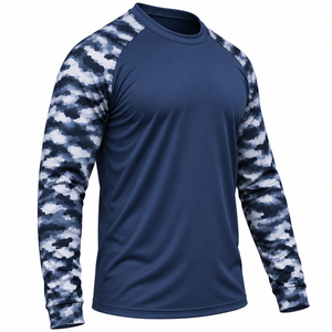 Custom Men Fishing Shirt Long Sleeve <b>UV</b> Sun <b>Protection</b> Outdoor Construction Workwear Shirt Custom Mens Performance Jersey - Product Image 3