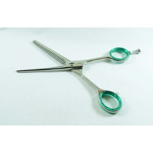 Ciseaux de Salon Professionnels pour Barbiers avec Lames en Acier Inoxydable Pointues, pour Droitiers, Manche Court, 32 Dents pour l'Amincissement des Cheveux - Product Image 5