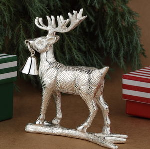 Figurine de renne plaquée argent - Product Image 1
