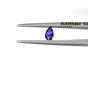 Saphirs bleus naturels de Bangkok, taille poire calibrée 4x6mm, pierres précieuses de saphir bleu naturel facettées pour la création de bijoux - Product Image 2