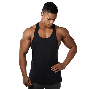 <b>Men's</b> <b>White</b> 100% Polyester O-Neck Tank Top Casual Breathable Solid Color Knitted Workout Wear - Product Image 4