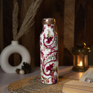 Private Label Copper Water <b>Bottle</b> with Custom Branding and Export Quality Finish - Product Image 1