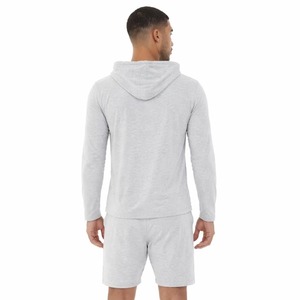 Men <b>Lightweight</b> <b>Hoodie</b> & Shorts Set Casual Two Piece Tracksuit Summer Activewear Outfit Custom Drawstring Relax Fit Set For Men - Product Image 2