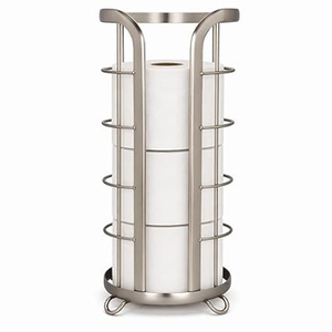 Soporte de papel higiénico independiente con almacenamiento para rollos mega, dispensador de papel higiénico de pie - Product Image 1