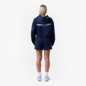 Wholesale Custom Full <b>Zip</b> Cropped Hoodie and Shorts Set Women Activewear Two Piece Tracksuit - Product Image 3