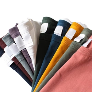 T-shirt pour homme en coton surdimensionné personnalisable, col rond, manches courtes, de haute qualité, respirant, décontracté, pour l'été - Product Image 1