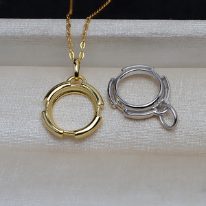 Aiguille en argent S925, perle de 10,5 mm, coquille de cheval, fond plat, porte-boucles d'oreilles vide, accessoires de fabrication de bijoux DIY, ensemble 4067 - Product Image 4