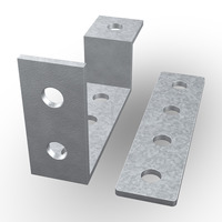 Accessoires de profilés en acier galvanisé à chaud : Cornières, Plaques plates, Supports en Z pour systèmes de support de profilés 41x41