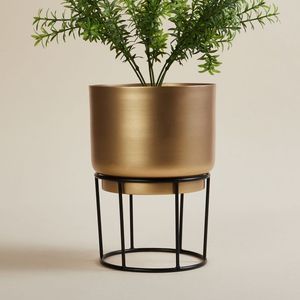 Pot de couleur en laiton antique avec support en métal, décoration extérieure et décor de jardin - Product Image 5