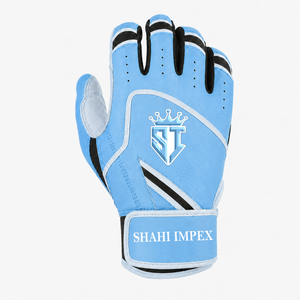 Guantes de Bateo SHAHI IMPEX de Cuero Azul Claro Tejido de Alta Calidad, con Logotipo Personalizado, Acolchados, Transpirables, con Cierre de Gancho y Bucle, Unisex, para Entrenamiento - Product Image 2