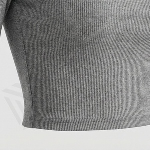 Camiseta Larga de Manga Larga para Mujer, Estilo Crop Top, Color Personalizado, Diseño Elegante, Ropa Deportiva de Moda, Tendencias para el Gimnasio - Product Image 5