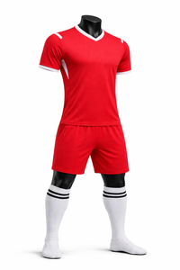 Ensemble d'uniformes de football personnalisés, maillot et short, kit d'équipe de football de qualité supérieure, vêtements d'équipe à séchage rapide, fabricant d'uniformes de football, service OEM - Product Image 3
