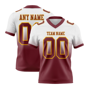Sports Wear American Football Uniform Sublimation Print Name & Number Short Sleeves Dual Tone American Football Jersey For Men - Product Image 4