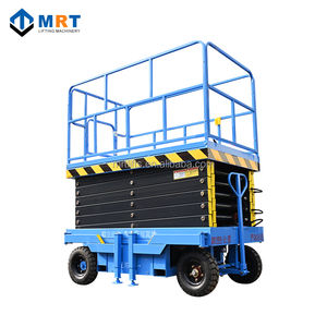 Mrt 8m के तौबल मोबाइल कैंची लिफ्ट इलेक्ट्रिक हवाई कार्य मंच, हाइड्रोलिक लिफ्ट, अनुकूलन योग्य रंग और लोड क्षमता। - Product Image 1