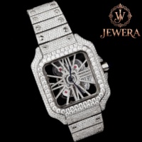 Direkter Fabrikverkauf Hochwertige Edelstahl Silber Luxus Herrenuhr Analog Mechanisches Uhrwerk 41mm Glas Schmetterling