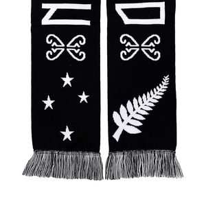 Acrylic <b>Square</b> Fan <b>Scarf</b> Custom Logo Jacquard Knit Sports Team <b>Scarf</b> for Men Yellow Customizable Design - Product Image 4