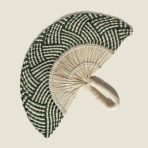 Abanico Decorativo Hecho a Mano en Vietnam, Tejido con Hierba Marina, Bambú y Ratán, Decoración Asiática para el Hogar, Regalo - Product Image 1