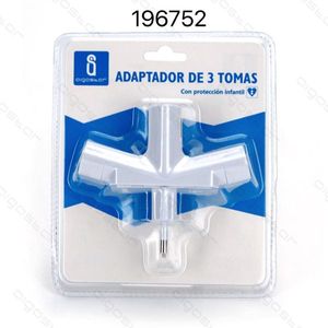 Adattatore a 3 Prese con Protezione per Bambini in Plastica - Product Image 1