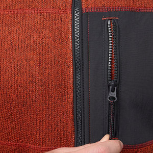 Chaqueta de lana con capucha para hombre, color rojo óxido, con forro grueso de sherpa, con cremallera, para invierno - Product Image 6