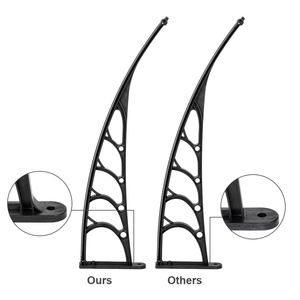 Copertura Antipioggia per Porte e Finestre, Supporto Nero per Grondaie 200 X 100 cm, Uso Domestico HT 99972412 - Product Image 5