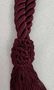 Burgundy Red Tassel Tieback for Curtains Tie Back New by Conso Cotton - Product Image 2
