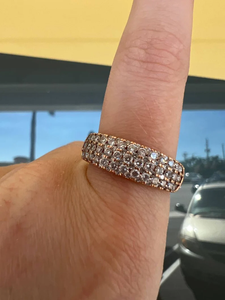 Anillo de Plata 925 con Diamante Moissanite Redondo, Estilo Hip Hop, Ideal para Fiestas y Regalos, Joyería para Mujer - Product Image 5