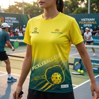 Camiseta Promocional Personalizada de Vietnam Airlines para Pickleball, OEM ODM, al por Mayor, Absorbente de Humedad, Unisex, Manga Corta, Ropa Deportiva de Poliéster