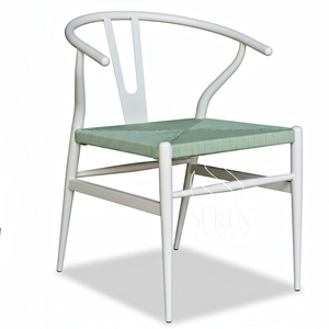 Chaise en cuir design moderne avec un magnifique tissu, style français, meubles de restaurant, hôtel, salon, hall - Product Image 1