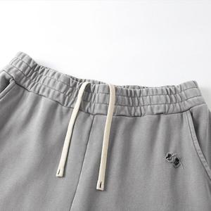 Pantalones de chándal anchos para hombre, estilo desgastado, lavado ácido, holgados, estilo grunge Y2K, pantalones deportivos de forro polar - Product Image 4
