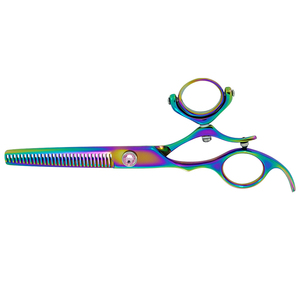 Ciseaux de coiffure professionnels en plasma cobalt, 30 dents, double articulation, en acier inoxydable, pour effilage des cheveux, usage manuel en salon ou à domicile - Product Image 1