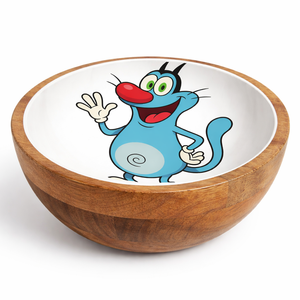 Tazón de Madera con Diseño de Mr. Bean y Osito de Peluche, Tazón Infantil para Decoración del Hogar, Regalo Divertido, Utensilios de Cocina Populares - Product Image 2