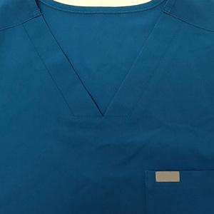 Unisex <b>Scrub</b> <b>Top</b> Customizable Medical Workwear Shirt Lightweight Stretch Uniform Apparel Needle Detection Seamless Fusing for - Product Image 3