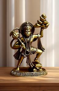 Large Brass Lord Statue | Handmade Metal Handicraft Modern Pop Art Eco-Friendly Durable Hindu God <b>Tabletop</b> Birthday Home Temple - Product Image 6