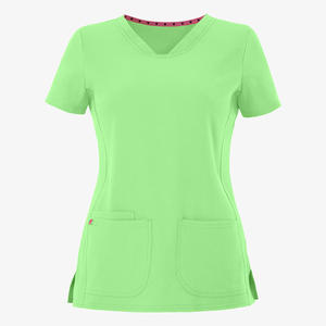 Uniformes Médicos Personalizados y Cómodos para Mujer, Talla Grande, Blusa de Enfermera, Uniforme Médico para Doctora, Manga Corta - Product Image 1
