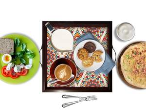 Plateaux de service carrés de qualité supérieure avec autocollant simple pour table à manger, maison et bureau, multi-usages, idéal pour un cadeau, au meilleur prix - Product Image 4