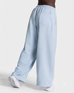 Ensemble de survêtement pour garçons, bleu ciel, coupe oversize, avec sweat à capuche en molleton de coton et pantalon de survêtement à jambes larges, personnalisable (Contrastline), Fabricant OEM & ODM - Product Image 6