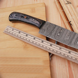 Couteau de chef de cuisine en acier Damas artisanal de qualité supérieure avec manche en bois élégant pour applications culinaires professionnelles - Product Image 5