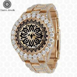 Montre de luxe pour homme Charm Jewells en acier inoxydable, cadran carré de 40 mm, cristal saphir, mouvement mécanique analogique, étanche 10 bars - Product Image 1