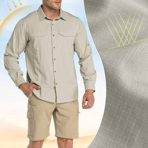 Chemise de randonnée personnalisée OEM pour homme, 100% polyester, légère, respirante, anti-transpiration, manches longues, look décontracté - Product Image 3