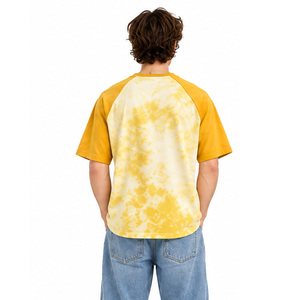 <b>Mens</b> Tie Dye <b>Raglan</b> <b>T</b> <b>Shirt</b> 100% Cotton Crew Neck Short Sleeve Front Graphic Prints Casual Streetwear Custom Wholesale Suppliers - Product Image 2