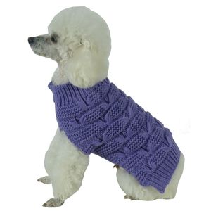 Pull en tricot épais pour chien avec col roulé tendance et motif papillon pour animaux de compagnie - Product Image 3