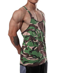 Camiseta sin Mangas de Camuflaje para Hombre, Estilo Casual y Deportivo, Cuello Redondo, Algodón y Poliéster, Venta al Por Mayor - Product Image 4