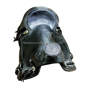 Selle de cheval de Western en cuir durable de conception professionnelle fournisseur selle de cheval de Ranch de Western en cuir véritable fabriquée à la main - Product Image 2