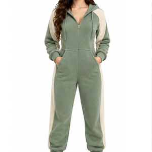 EAZWEARS Womens Fleece <b>Jumpsuit</b> Long Sleeve Casual One Piece Factory For Clothing Brands And Retailers Wholesale Custom Services - Product Image 5