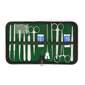 Kit de Sutura Profesional de 13 Piezas, Tijeras, Pinzas, Desincrustador, Pinzas de Presión y Otras Herramientas Quirúrgicas de Acero Inoxidable Alemán - Product Image 1